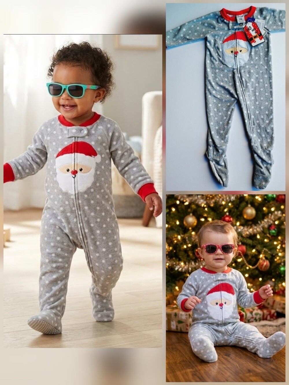 💙💙Mon Petit sleeper with Santa 🤍12 months *NEW!